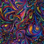 Bright Rainbow Swirls Cotton