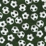 Soccer Football on Grass Cotton