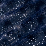 Luxe Cuddle Dazzle Hide Navy with Silver Glitter Plush