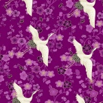 Hikari Crane Lilac Cotton
