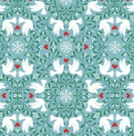 Hygge Glow Scandi Dove on Icy Blue Cotton