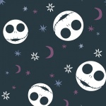 Nightmare Before Christmas Jack & Stars Black Cotton