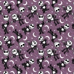 Nightmare Before Christmas Jack Stars Purple Cotton