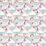 Sky Unicorns on Grey Jersey