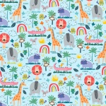 Jungle Safari Animal Wildlife Breeze Cotton