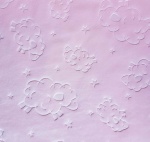 Embossed Lamb Spa Baby Pink Plush