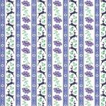 Lucy's Garden Stripe Purple Cotton