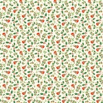 Merry Christmas Robins Cream Cotton Metallic