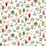 Multi Ornaments White Cotton