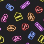 Small Things Neon Signs on Black Cotton