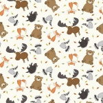 Animal Alphabet Animals Cream Cotton