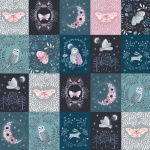 Nightfall Blocks Panel Cotton