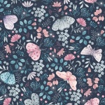 Nightfall Floral Moths Cotton