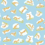 GHMILY Sky Nutbrown Hares Cotton