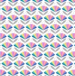 OTR Pastel Rainbow Flower Cotton