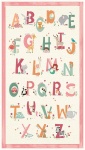 Animal Alphabet Pink Panel