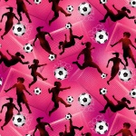 Pink Tossed Girls Soccer Cotton