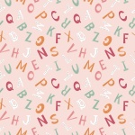 Animal Alphabet Pink Alphabet Cotton