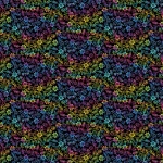 Rainbow Garden Meadow Black Cotton