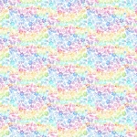 Rainbow Garden Meadow White Cotton