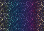 OTR Rainbow Sparkles on Nearly Black Cotton