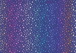 OTR Rainbow Sparkles on Blue Cotton