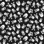 Sabbath Rock Skulls Black Cotton