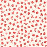 Scandi 22 Scatter Red Cotton Metallic