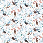 Shell We Dance Mermaids Cotton
