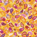 Silk Roads Paisley Yellow Cotton