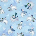 Snowville Polar Bears Light Blue Cotton