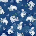 Snowville Polar Bears Light Navy Cotton