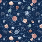 Starstuff Multi Planets Cotton