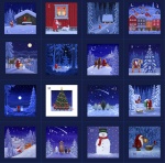 Tomtens Village 1 Yard Advent Panel