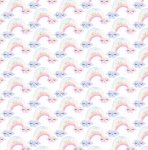 Unicorn Utopia White Rainbows Cotton Metallic
