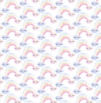 Unicorn Utopia White Rainbows Cotton Metallic