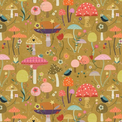 Tree of Life Toadstools Cotton