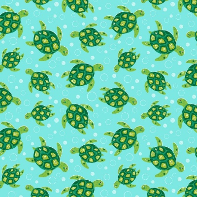 Under The Sea Turtley Awesome Water Cotton