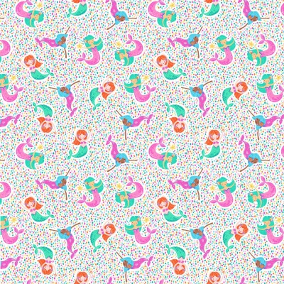 You Are Mer-Mazing Mermaids Swimming Cotton