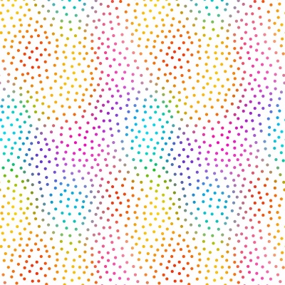 Kaleidoscope Ombre Dots White Cotton